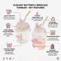 Crystal Fairy Core Butterfly Tumbler With Lid And Straw 450ml Set Of 2