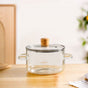 Clear Borosilicate Glass Cooking Pot With Lid 1800ml
