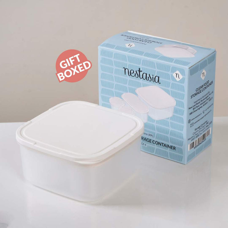 Nestable Food Storage Container Set Of 4 2150ml
