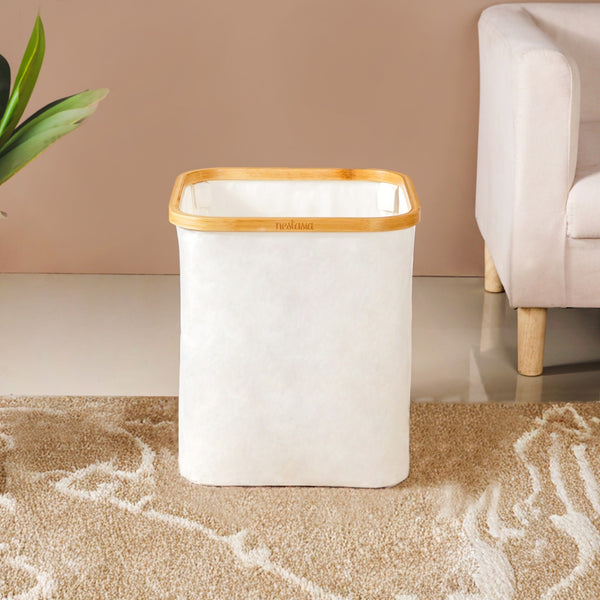 Minimalist Laundry Basket Off White