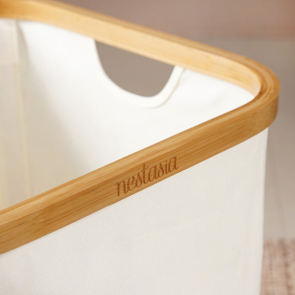 Minimalist Laundry Basket Off White