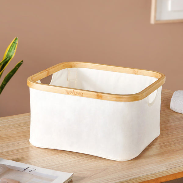Multi Purpose Cloth Storage Box Off White