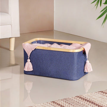 Cloth Laundry Basket Blue