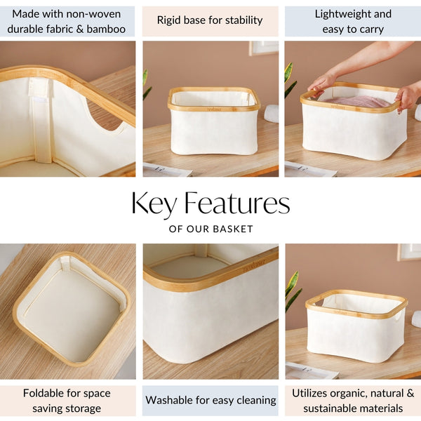 Multi Purpose Cloth Storage Box Off White
