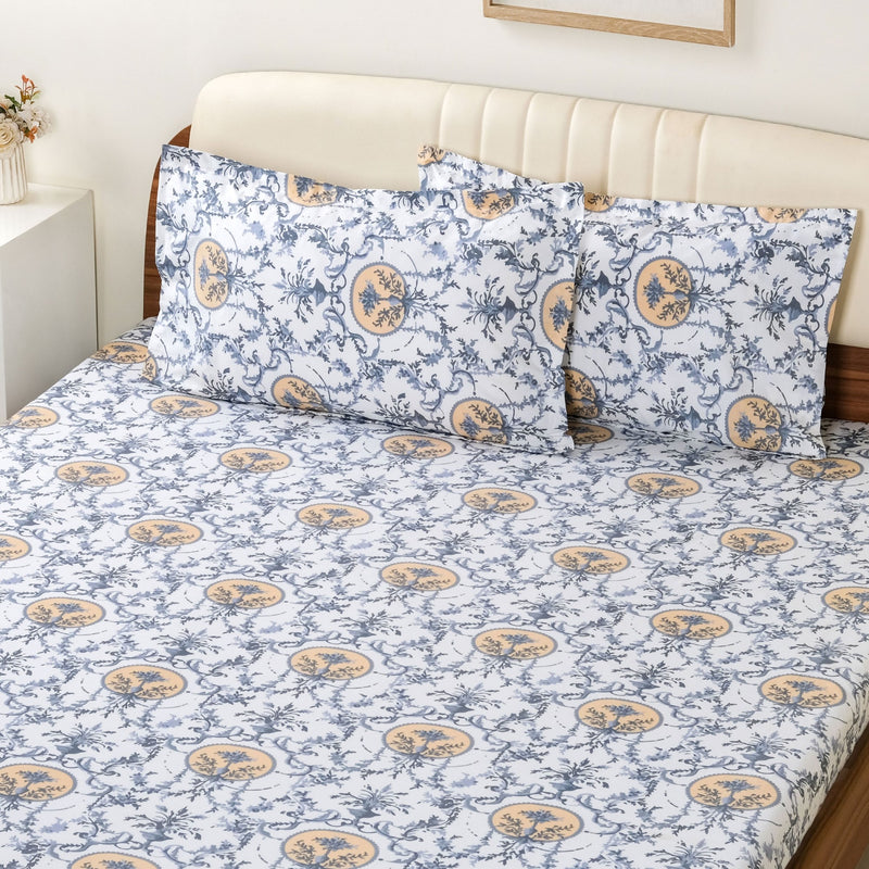 Coastal Chateau King Size Printed Cotton Bedding Set 275x275cm
