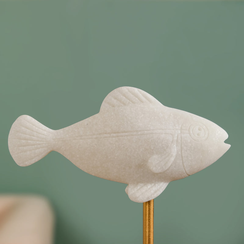 Coastal Fish Sculpture Decor