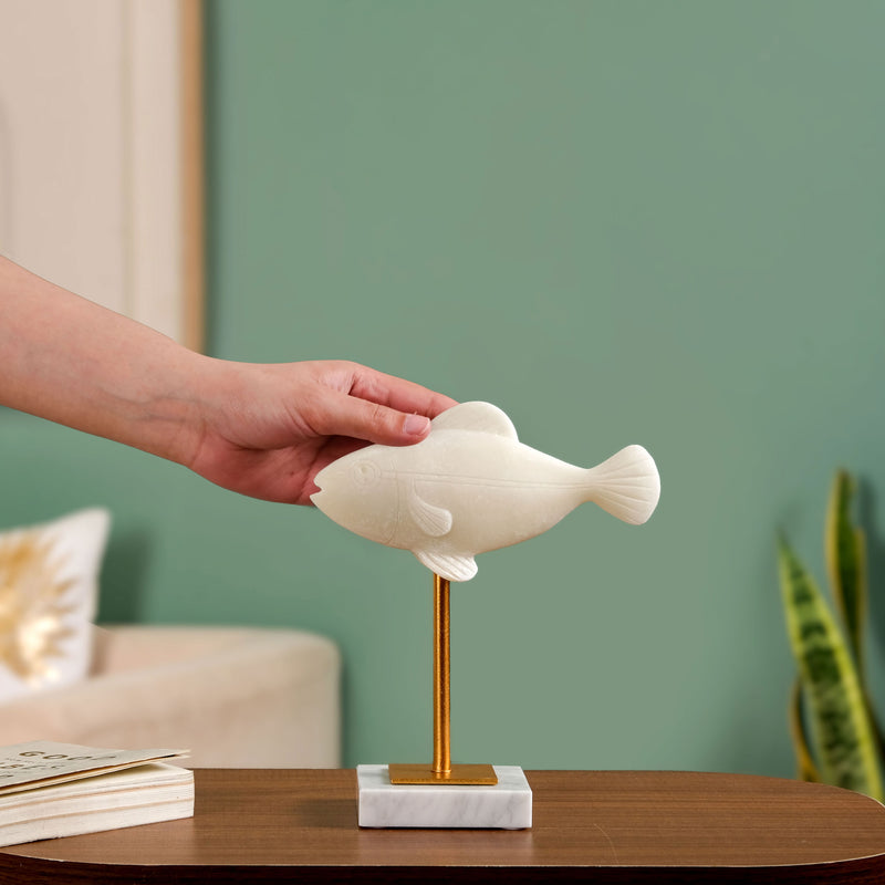 Coastal Fish Sculpture Decor