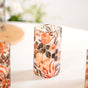 Orange Poppy Print Cocktail Glass Set Of 4 340ml