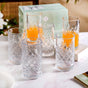 Textured Glass Tall Tumblers Set Of 6 490ml