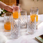 Textured Glass Tall Tumblers Set Of 6 490ml