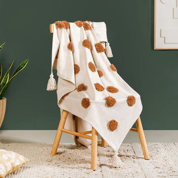 Coco Dot Pure Cotton Throw