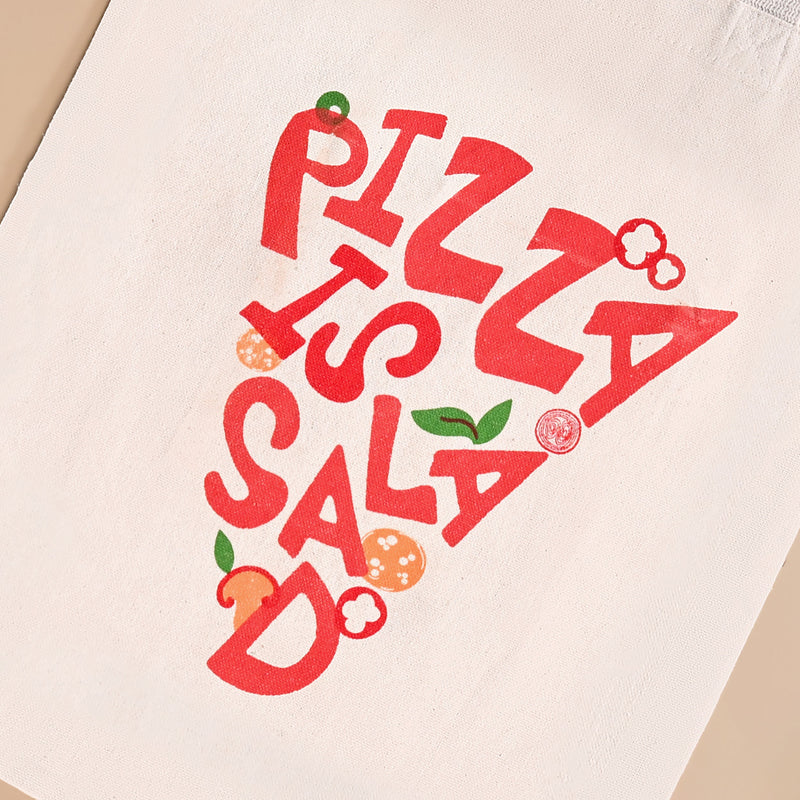 Coffee And Pizza Quotes Canvas Tote Bag Set Of 2