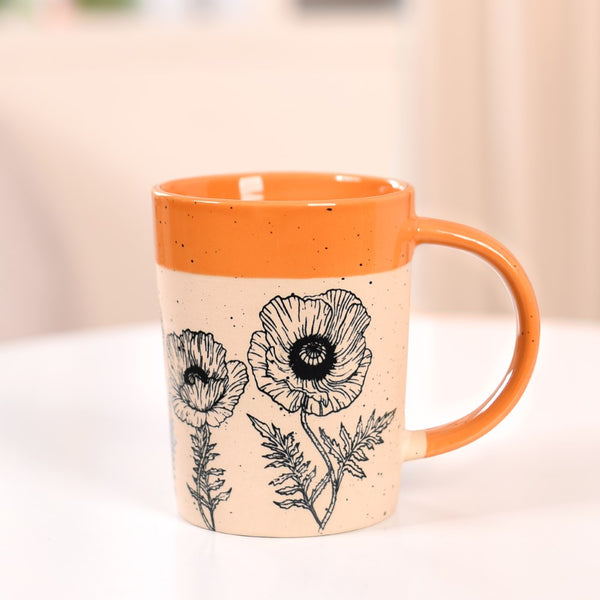 Poppy Grove Ceramic Coffee Mug Set Of 4 450ml