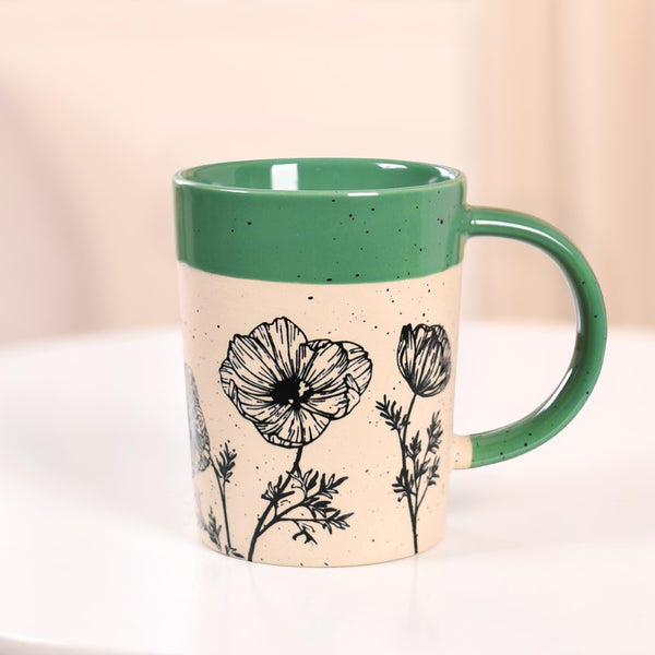 Poppy Grove Ceramic Coffee Mug Set Of 4 450ml