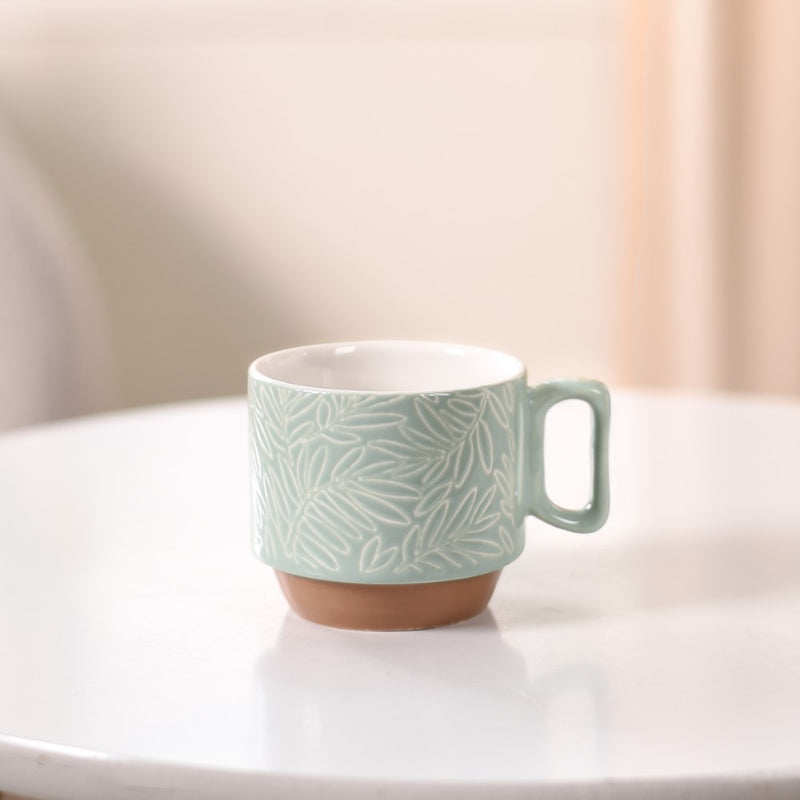 Ceramic Gaia Stackable Coffee Cup Set Of 4 250ml