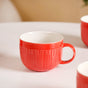 Winter Red Cappuccino Cup Set of 4 Large 490ml - Coffee mugs, coffee mug set, ceramic coffee mugs