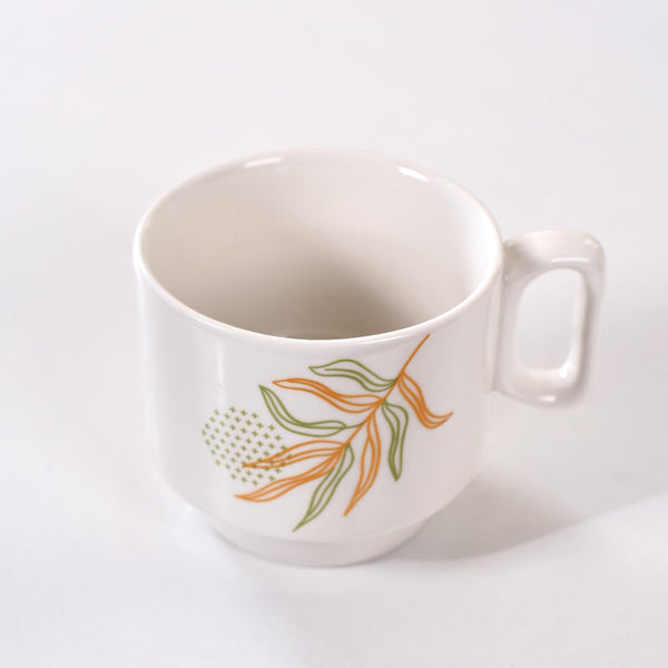 Foliage Stackable Ceramic Coffee Cup Set Of 4 250ml