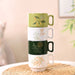 Foliage Stackable Ceramic Coffee Cup Set Of 4 250ml