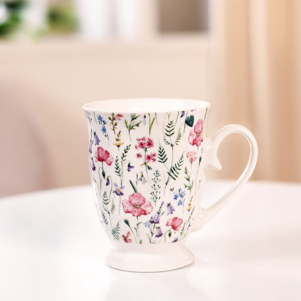 Wildflower Whispers Ceramic Coffee Mug Set Of 2 Pink 400ml