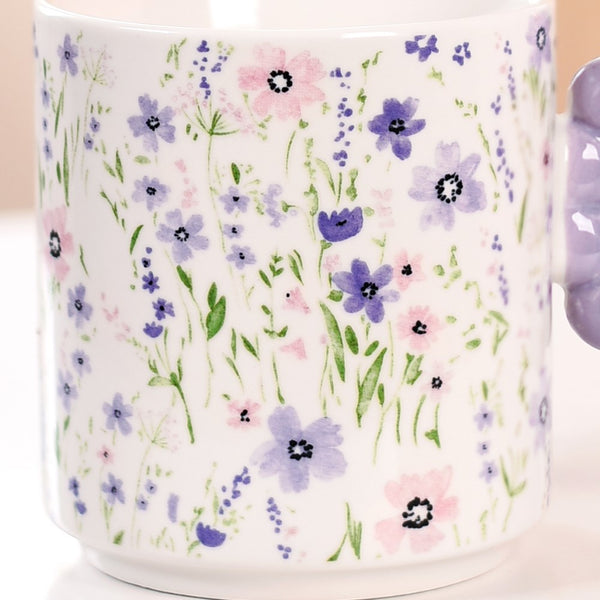 Lavender Blues Ceramic Coffee Mug Set Of 4 450ml