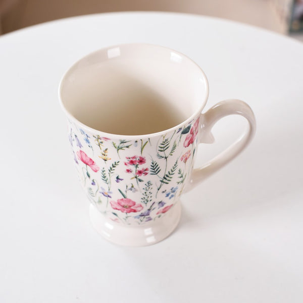 Wildflower Whispers Ceramic Coffee Mug Set Of 2 Pink 400ml