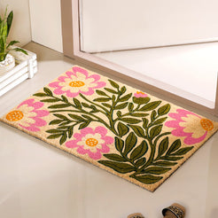 Coir Floor Mat With Floral Print 36x24 Inch