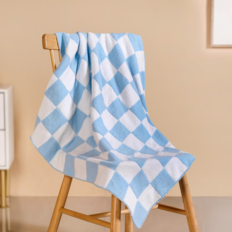 Colour Block Reversible Throw For Toddler 100x75cm