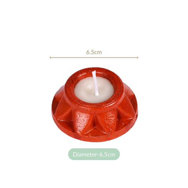 Matki Terracotta Diyas With Wax Set Of 24