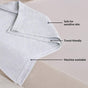 Combed Cotton Waffle Sofa Throw Blanket Light Grey 220x200cm