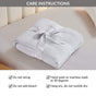 Combed Cotton Waffle Sofa Throw Blanket Light Grey 220x200cm