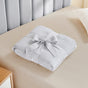 Combed Cotton Waffle Sofa Throw Blanket Light Grey 220x200cm