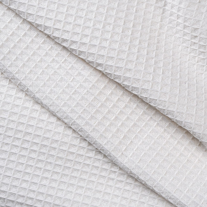 Combed Cotton Waffle Sofa Throw Blanket Pristine White 220x200cm