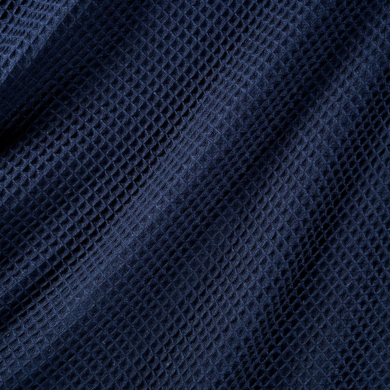 Combed Cotton Waffle Sofa Throw Blanket Deep Blue 220x200cm