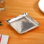 Compact Hammered Stainless Steel Square Platter
