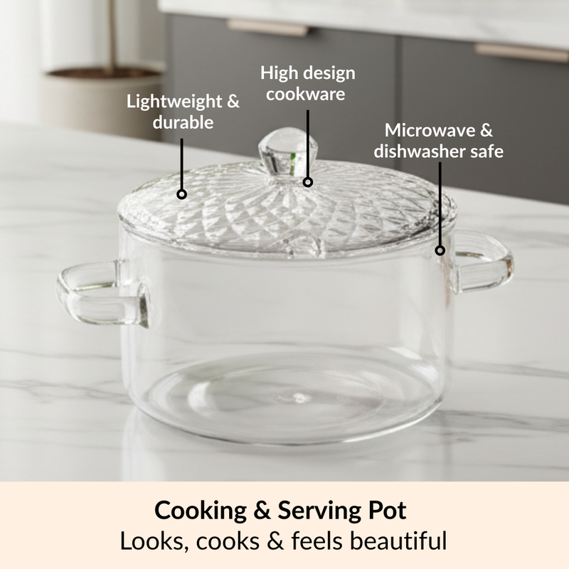 Cooking Pot With Embossed Lid 1800ml