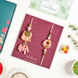 Coral Hue Rakhi Lumba Gift Set