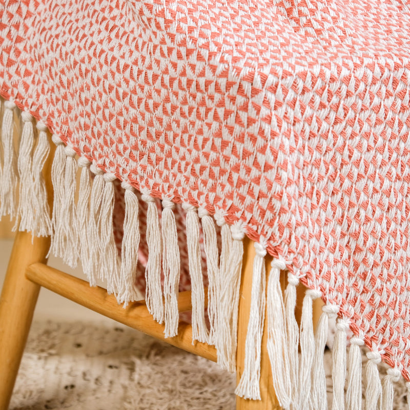 Coral Weave Pure Cotton Throw