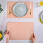 Coral Peach Weave Placemat Set Of 6