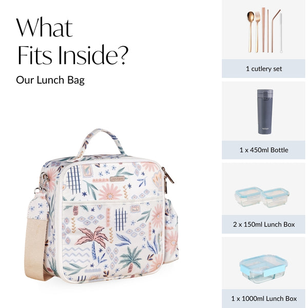 Palm Beach Insulated Bento Box Lunch Bag