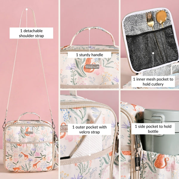 Jungle Safari Insulated Leakproof Lunch Bag