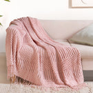 Textured Light Pink Throw