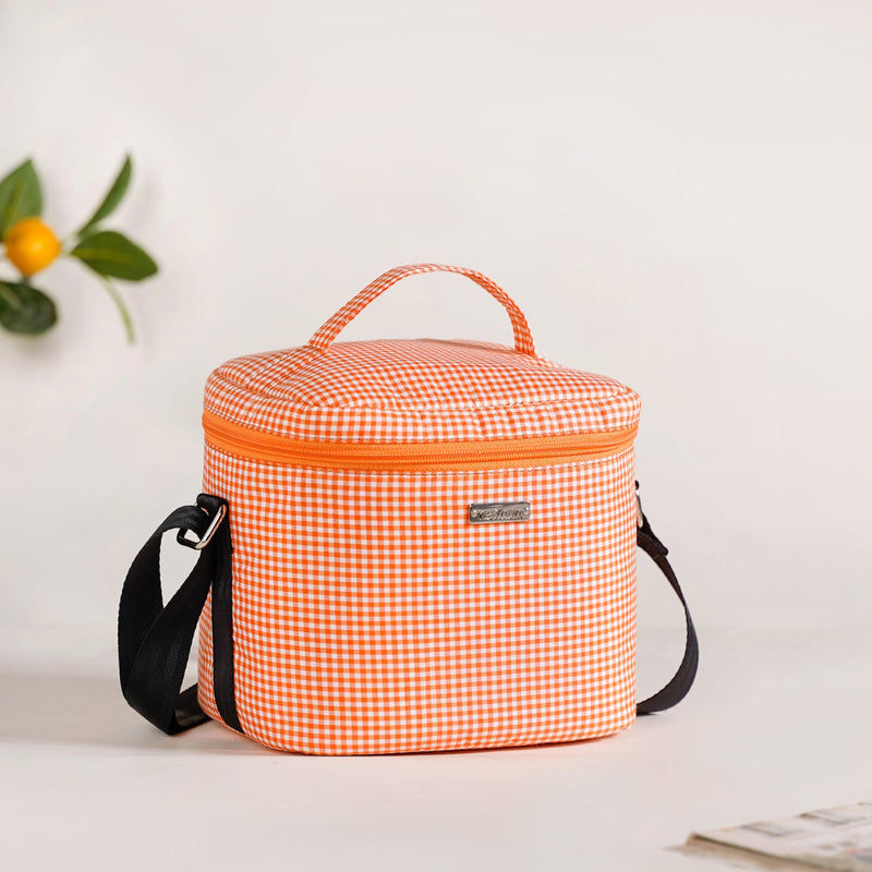 Cotton Thermal Lunch Bag And Lunch Box Set