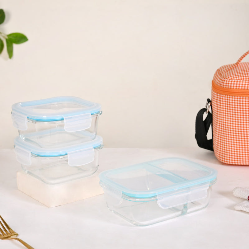 Cotton Thermal Lunch Bag And Lunch Box Set