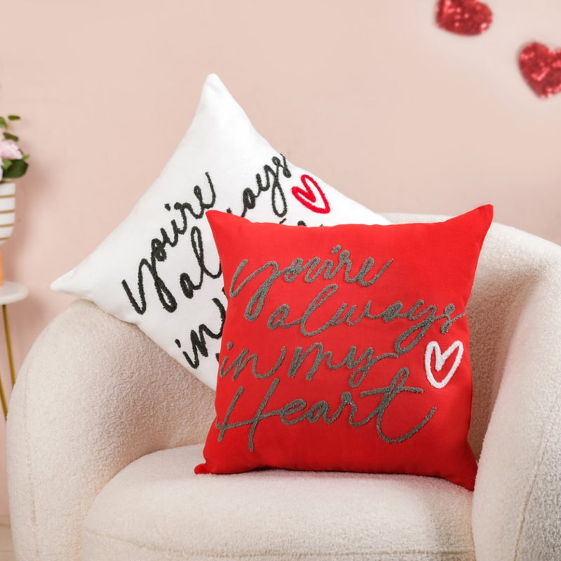 Always In My Heart Cushion Case Set Of 2 16x16 Inch