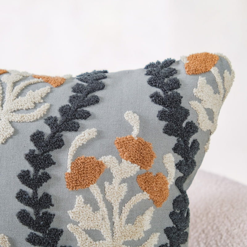 Botanical Beauty Cotton Pillow Cover 15x15 Inch