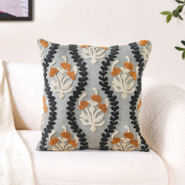 Botanical Beauty Cotton Pillow Cover 15x15 Inch