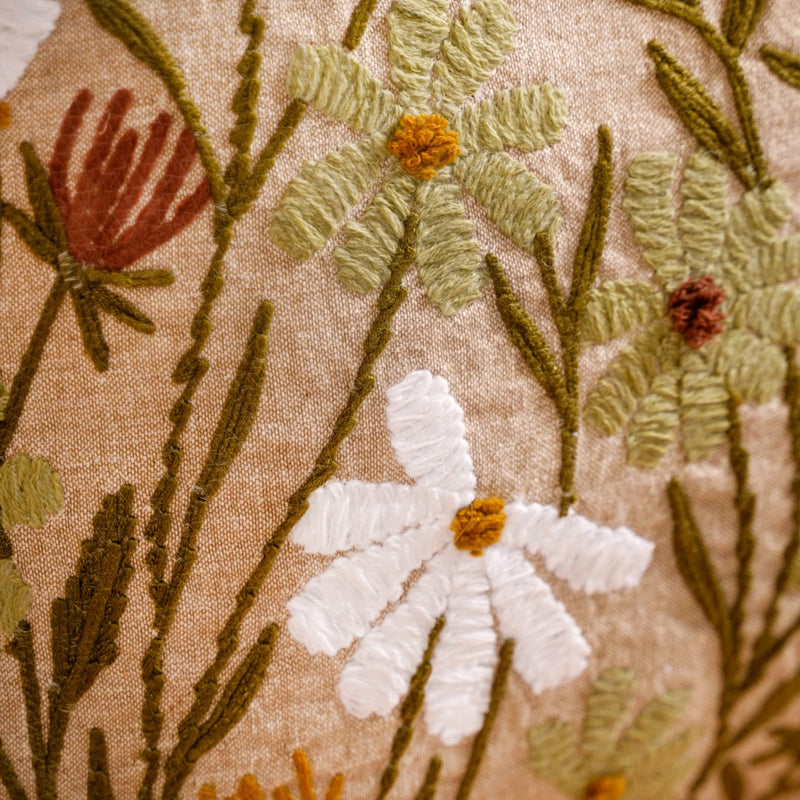 Blossom Burst Cotton Pillow Cover 15x15 Inch