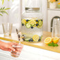 Ribbed Glass Drink Dispenser 3700ml