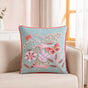 Butterfly Haven Embroidered Cotton Cushion Cover 40x40cm