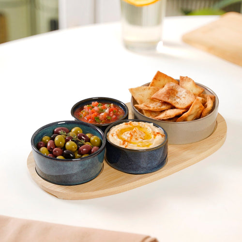 Stoneware Platter Set Of 5